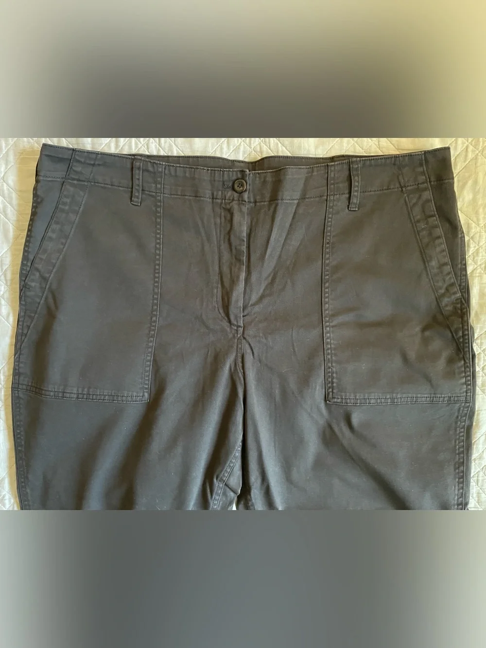 J CREW patch-pocket slim chino pant in Black Size 20 NWT $98 CS208
